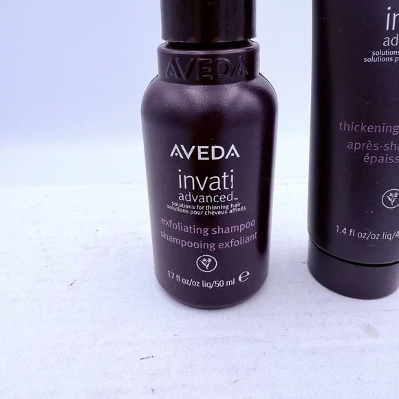 AVEDA 2 travel size Invati Advanced shampoo LIGHT thickening conditioner 1.4oz - Picture 3 of 4